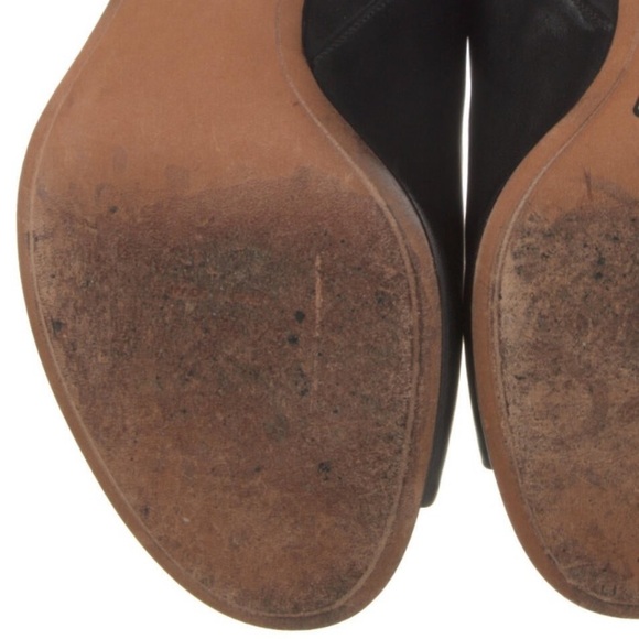 Givenchy Black Leather Shark Lock Peep Toe Ankle Boots Size 40.5 - Picture 10 of 10